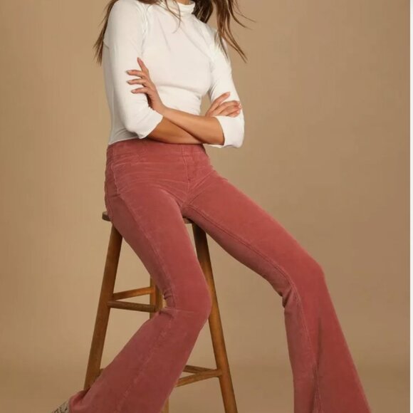 Free People RARE pull on corduroy flares - Picture 2 of 8